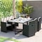 Flash Furniture 7 Piece Gray/Black Modular Patio Set & Cushions TW-3WBE00-GY-GG - alternate 5